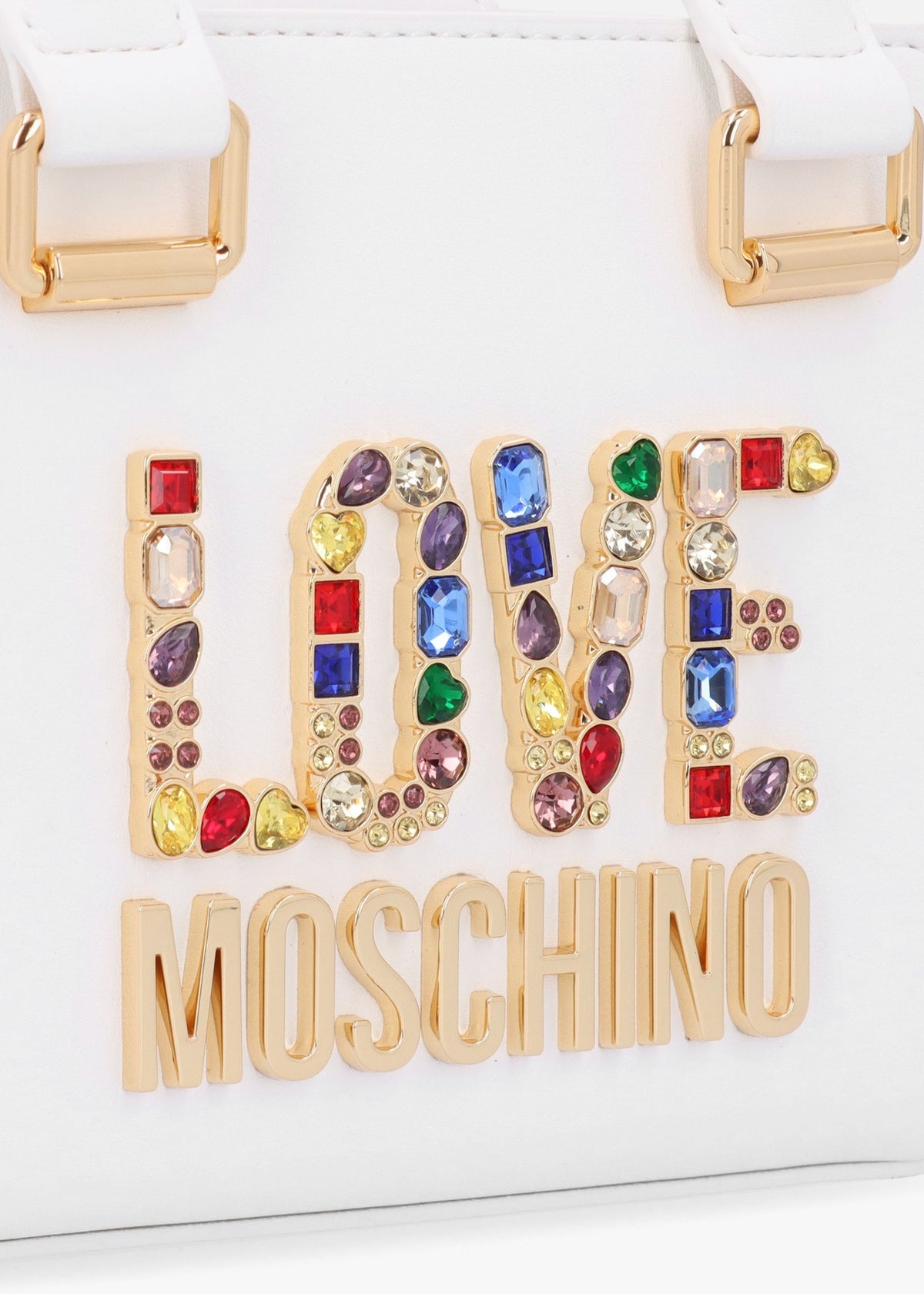 Mini Rhinestone Bianco Cross-Body Bag