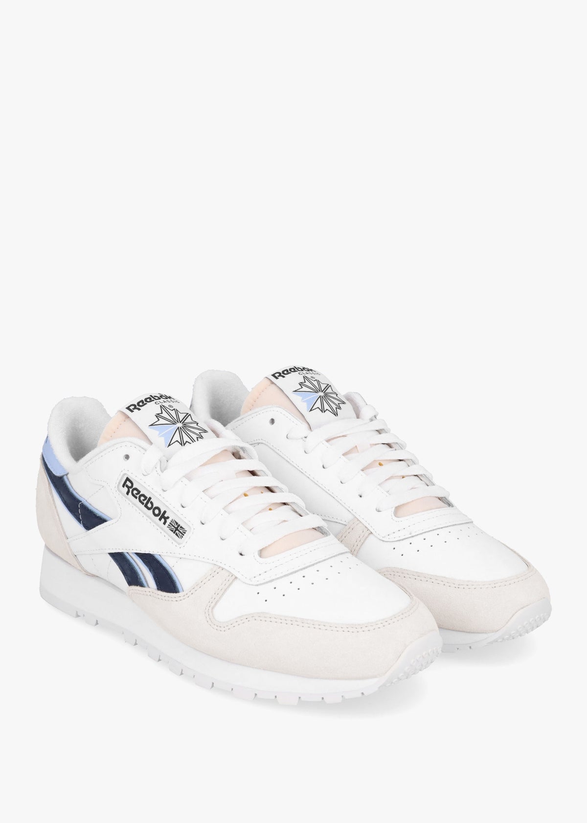 Men's Classic Cloud White Pure Grey Pale Blue Leather & Suede Trainers