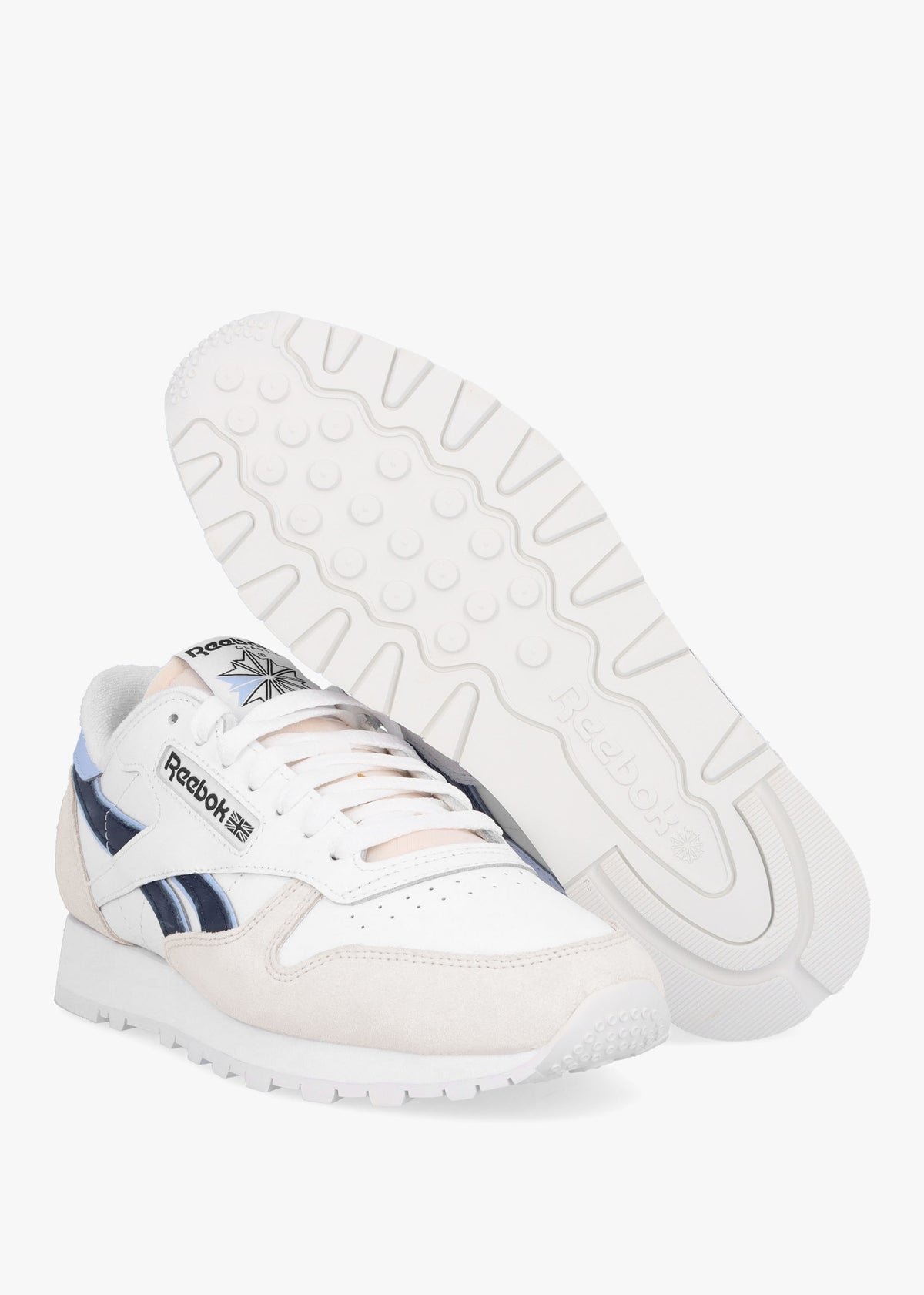 Men's Classic Cloud White Pure Grey Pale Blue Leather & Suede Trainers