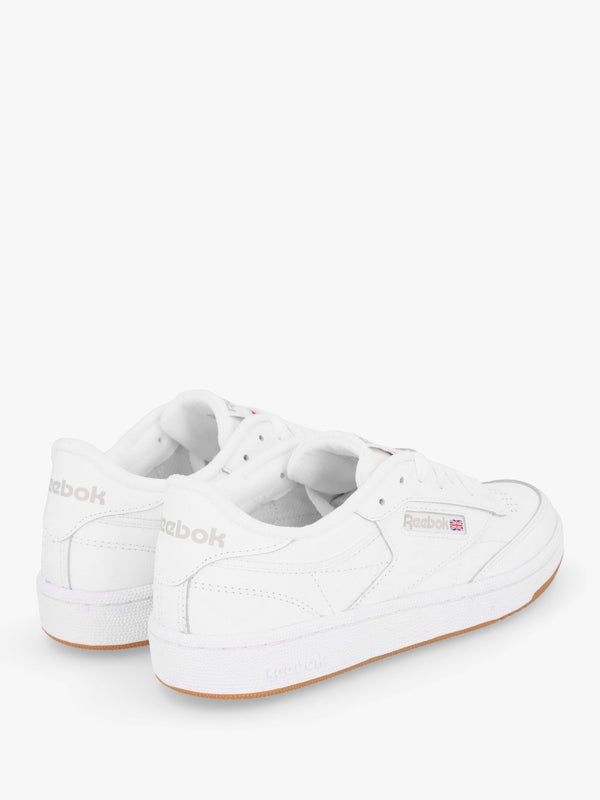Women's Club C 85 White Light Grey Gum Leather Tennis Trainers