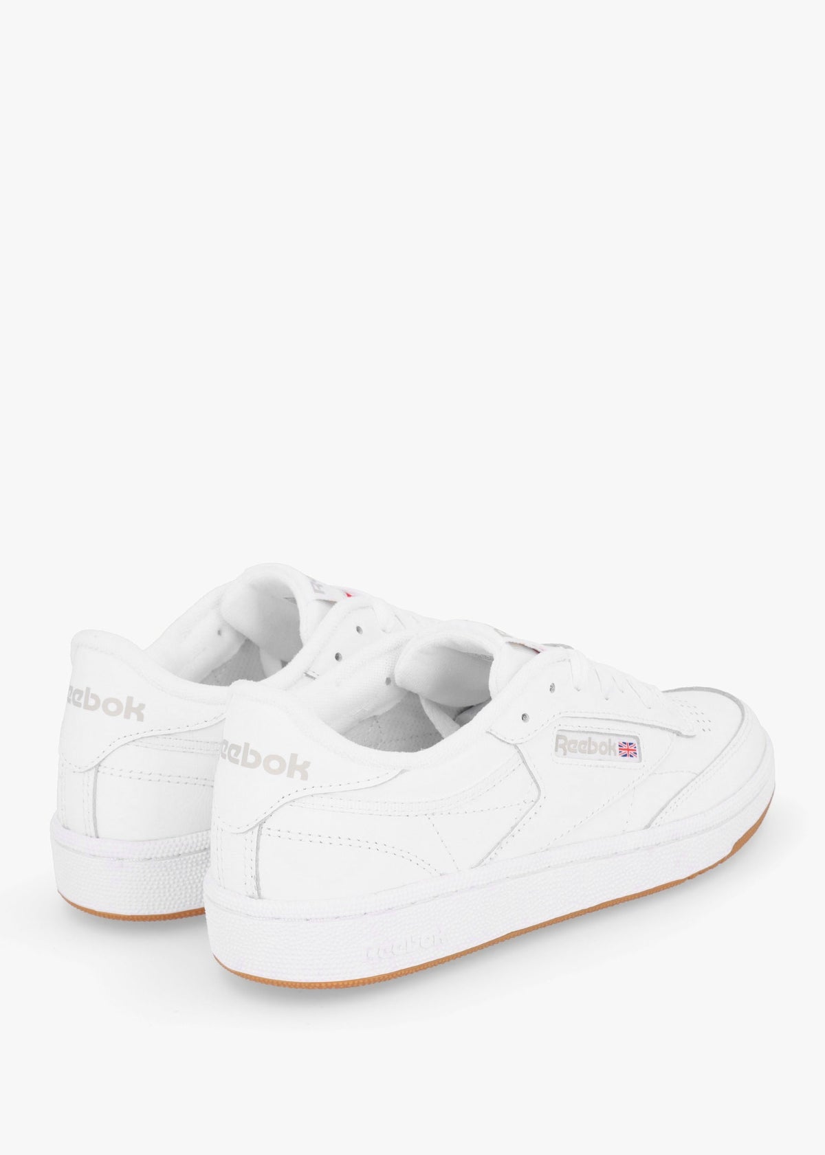 Women's Club C 85 White Light Grey Gum Leather Tennis Trainers