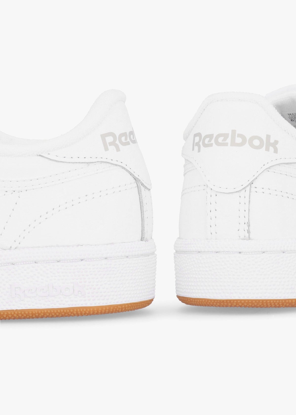 Women's Club C 85 White Light Grey Gum Leather Tennis Trainers