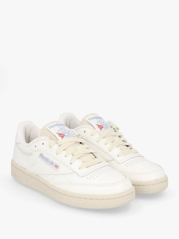 Women's Club C 85 Chalk Paper White Vintage Blue Leather Tennis Trainers