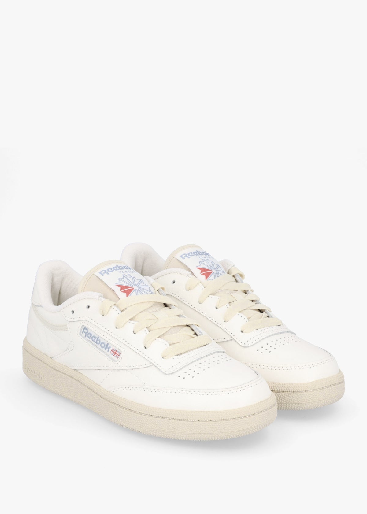 Women's Club C 85 Chalk Paper White Vintage Blue Leather Tennis Trainers