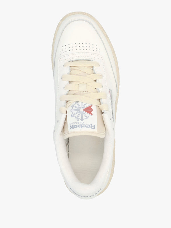 Women's Club C 85 Chalk Paper White Vintage Blue Leather Tennis Trainers
