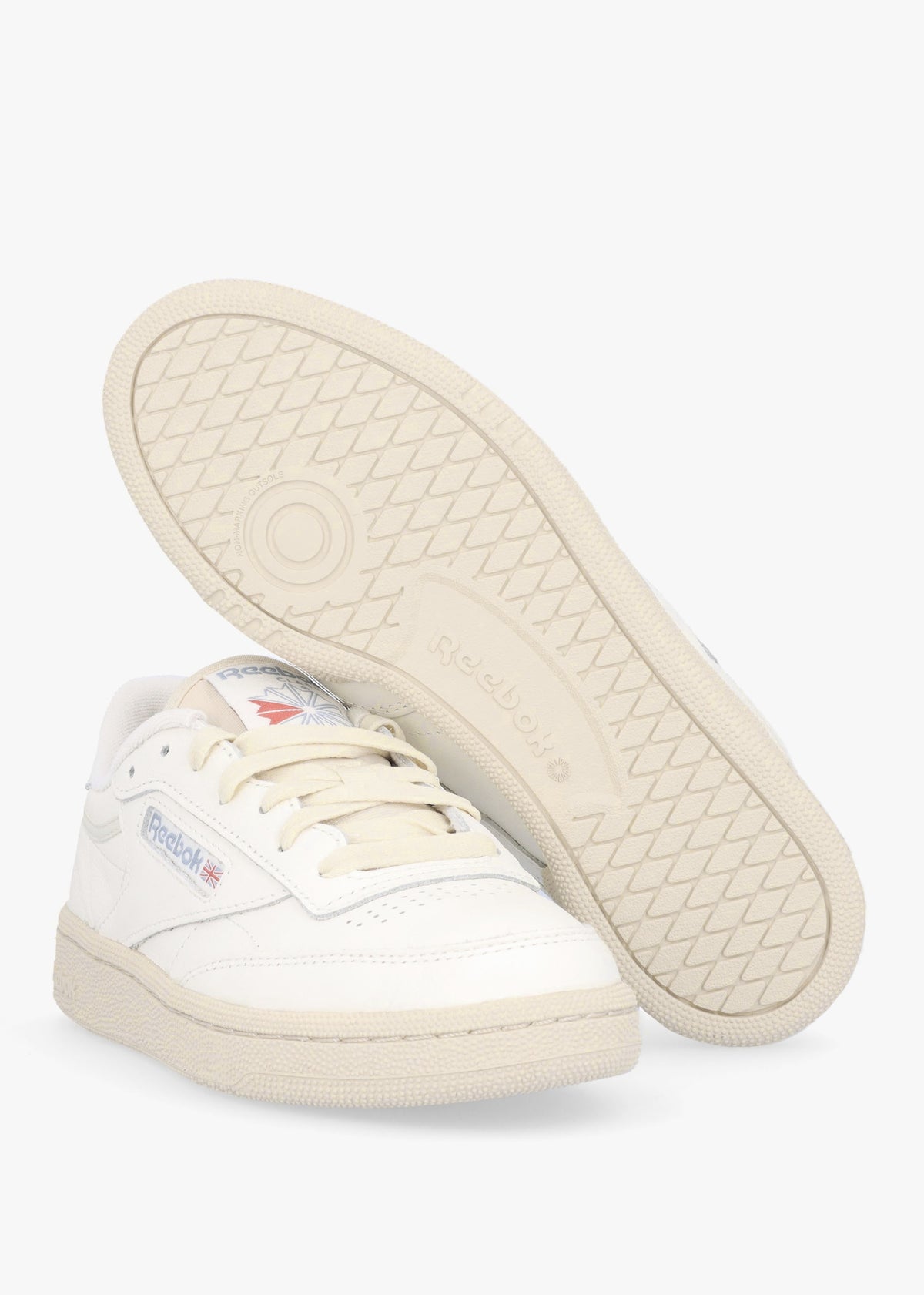 Women's Club C 85 Chalk Paper White Vintage Blue Leather Tennis Trainers
