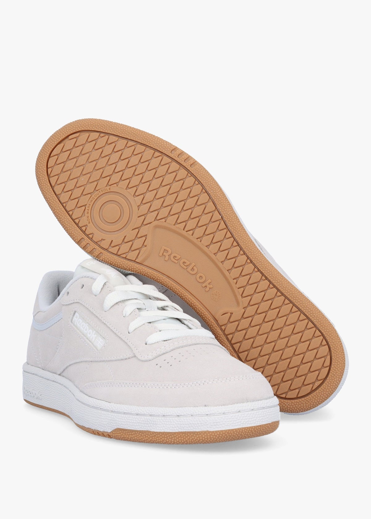 Men's Club C 85 Pure Grey 2 White RBKLE 3 Tennis Trainers