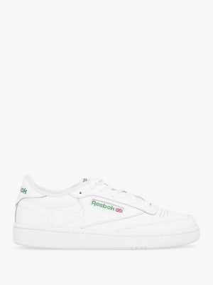 Women's Club C 85 Cloud White Gold Metallic Leather Tennis Trainers