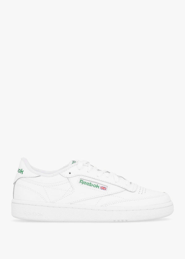 Women's Club C 85 Cloud White Gold Metallic Leather Tennis Trainers