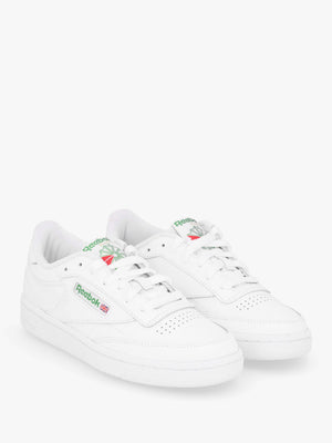 Women's Club C 85 Cloud White Gold Metallic Leather Tennis Trainers
