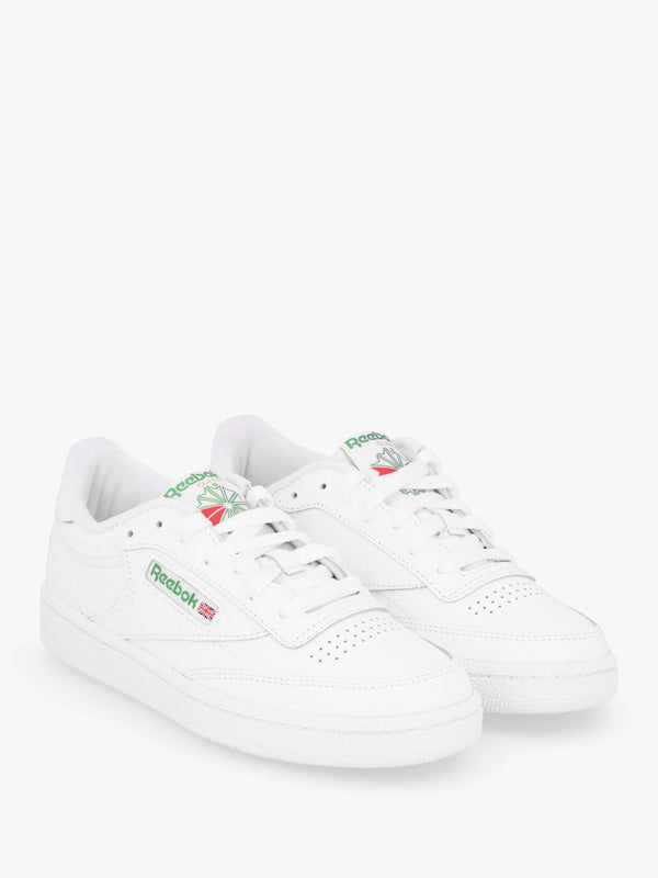 Women's Club C 85 Cloud White Gold Metallic Leather Tennis Trainers