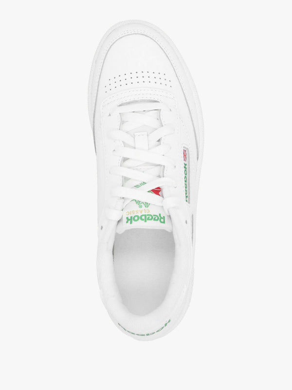 Women's Club C 85 Cloud White Gold Metallic Leather Tennis Trainers