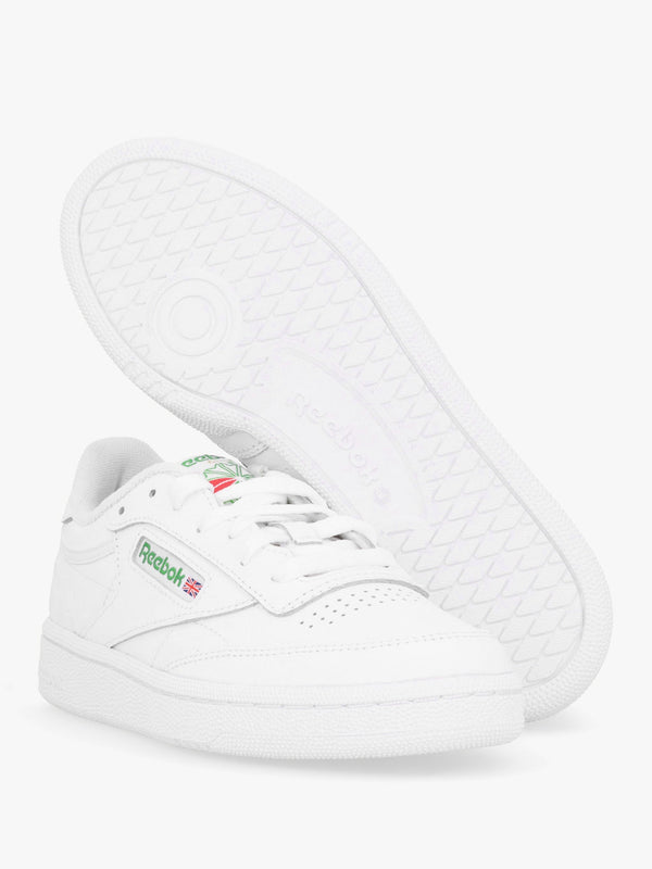 Women's Club C 85 Cloud White Gold Metallic Leather Tennis Trainers