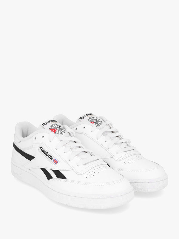 Unisex Club C Revenge White Black White Leather Tennis Trainers
