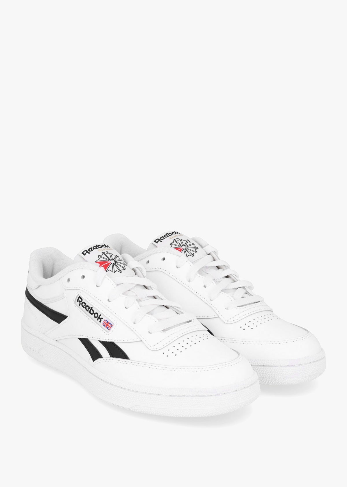 Unisex Club C Revenge White Black White Leather Tennis Trainers