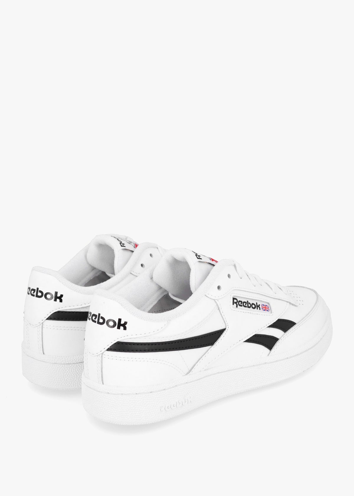 Unisex Club C Revenge White Black White Leather Tennis Trainers