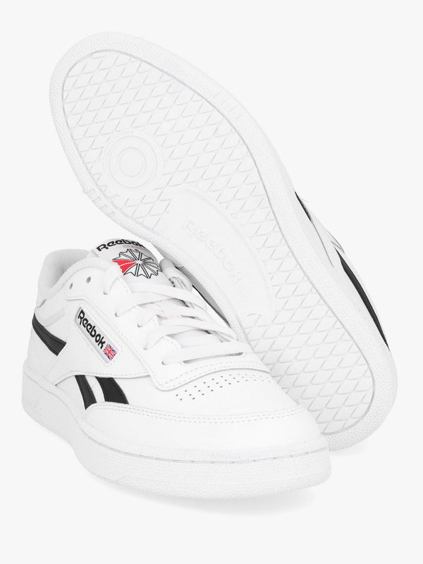 Unisex Club C Revenge White Black White Leather Tennis Trainers