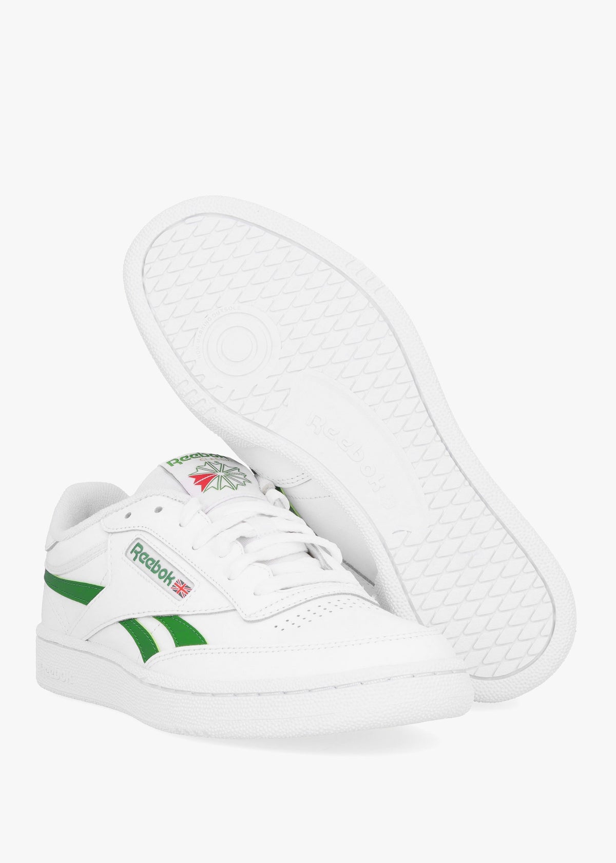 Unisex Club C Revenge White Green White Leather Tennis Trainers