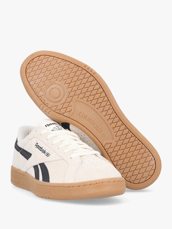 Men's Club C Grounds Chalk Core Black Suede Tennis Trainers