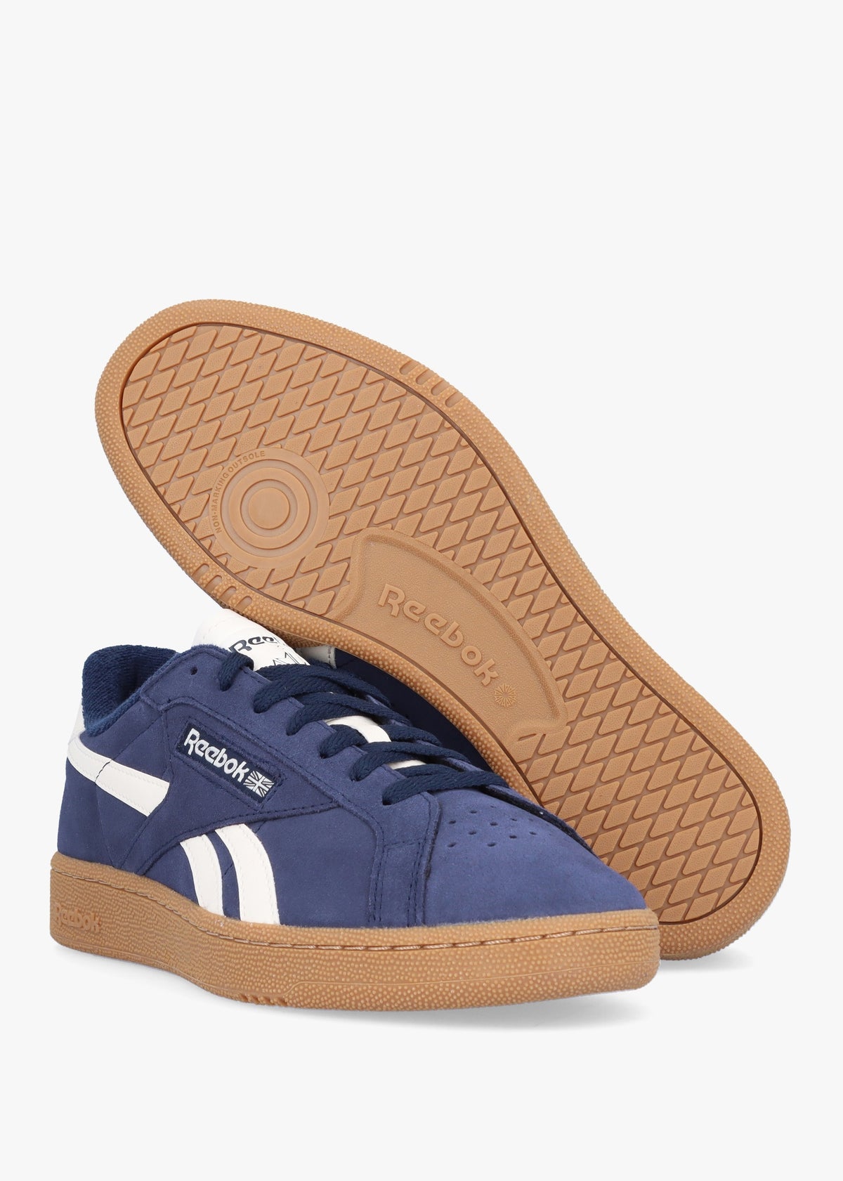Men's Club C Grounds Vector Navy Chalk Gum Suede Tennis Trainers