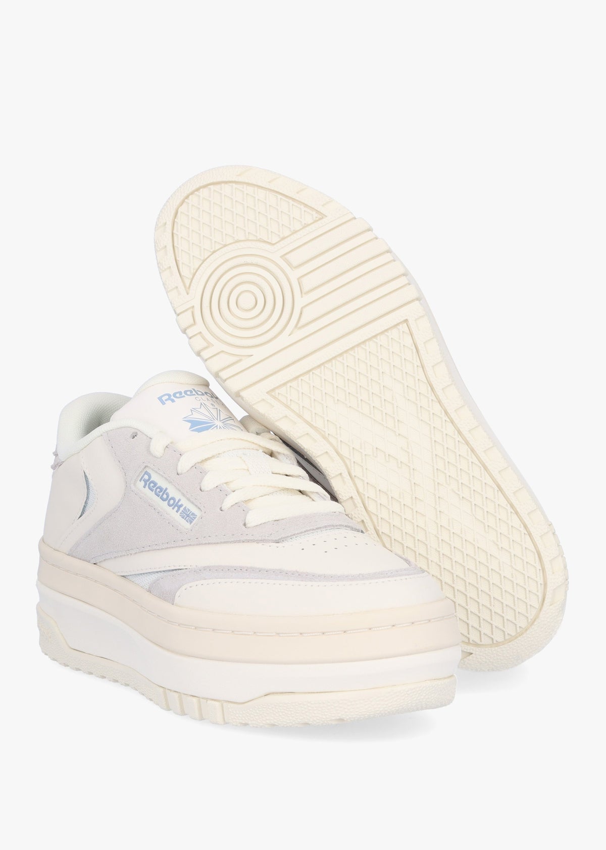 Women's Club C Extra Chalk Pure Grey 2 Vintage Blue Leather Tennis Trainers
