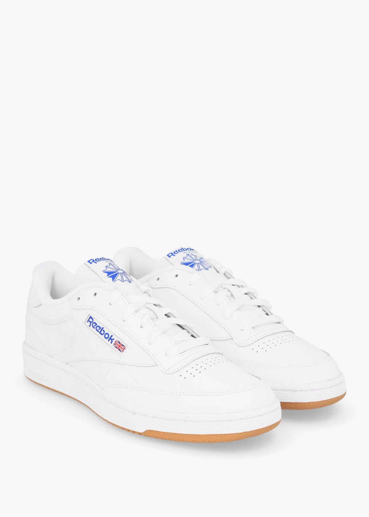 Unisex Club C 85 White Royal Gum Leather Tennis Trainers