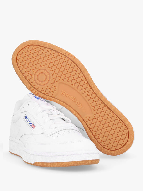 Unisex Club C 85 White Royal Gum Leather Tennis Trainers