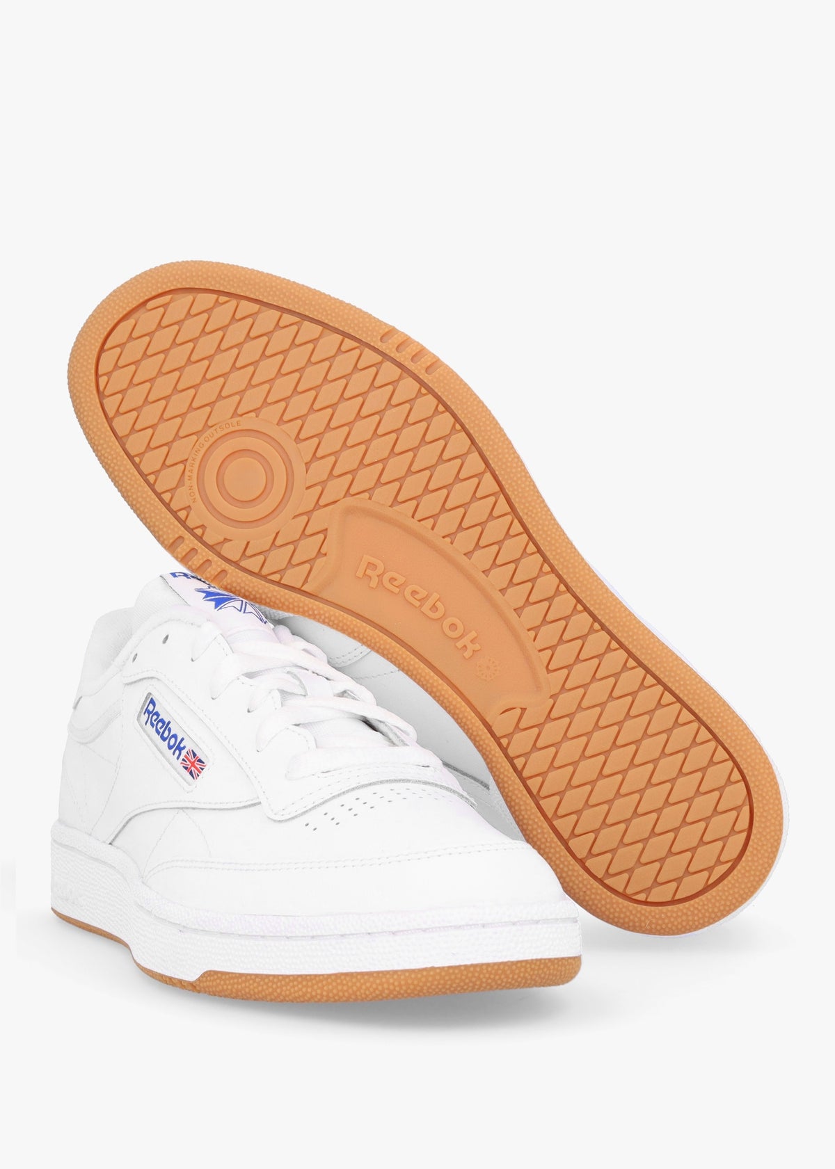 Unisex Club C 85 White Royal Gum Leather Tennis Trainers