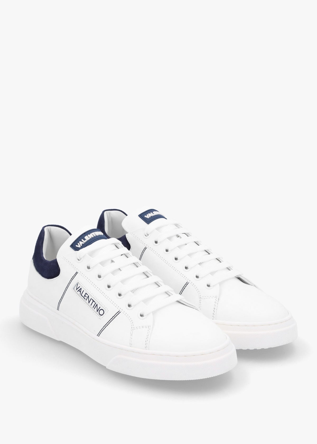 Men’s Stan S White Blue Lace Up Trainers