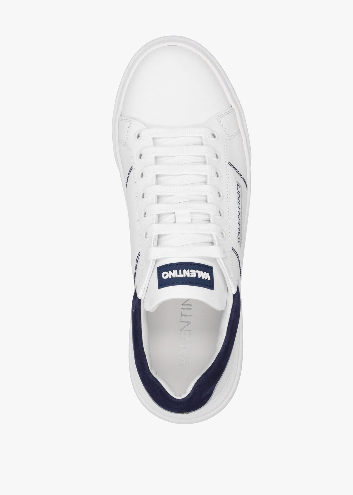 Men’s Stan S White Blue Lace Up Trainers