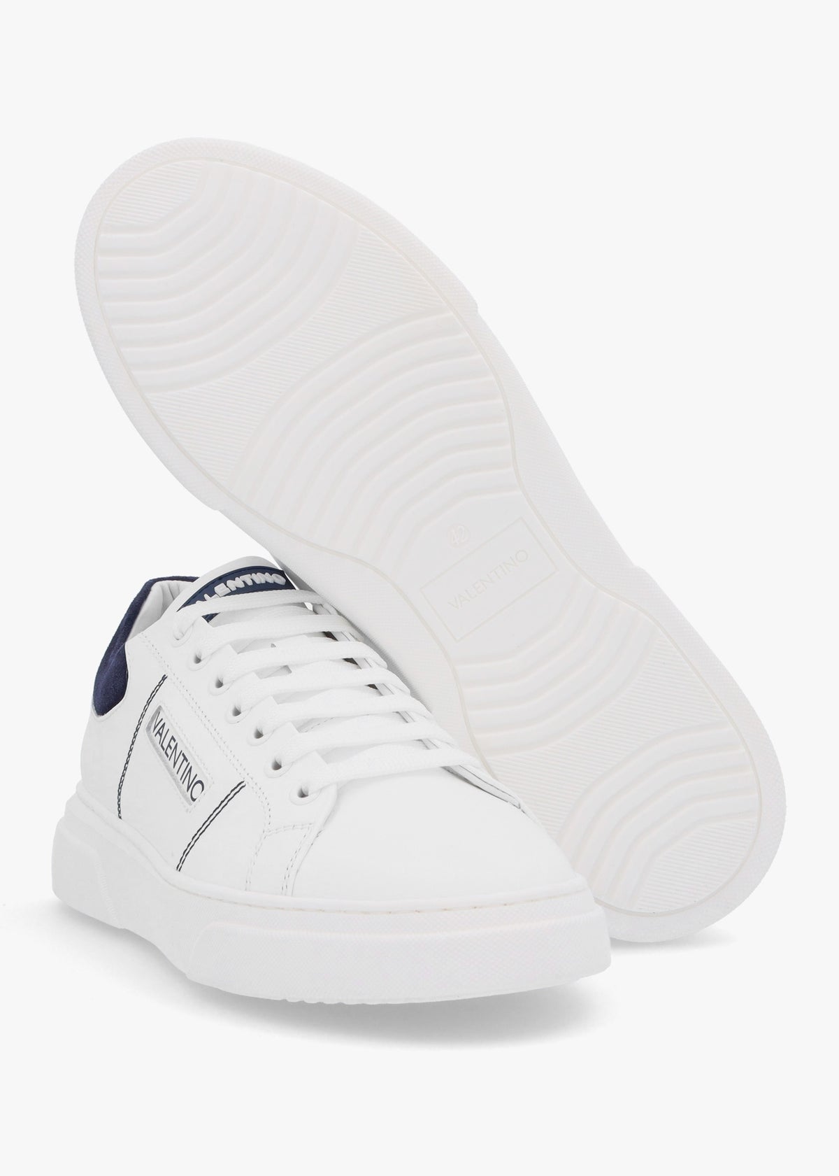 Men’s Stan S White Blue Lace Up Trainers