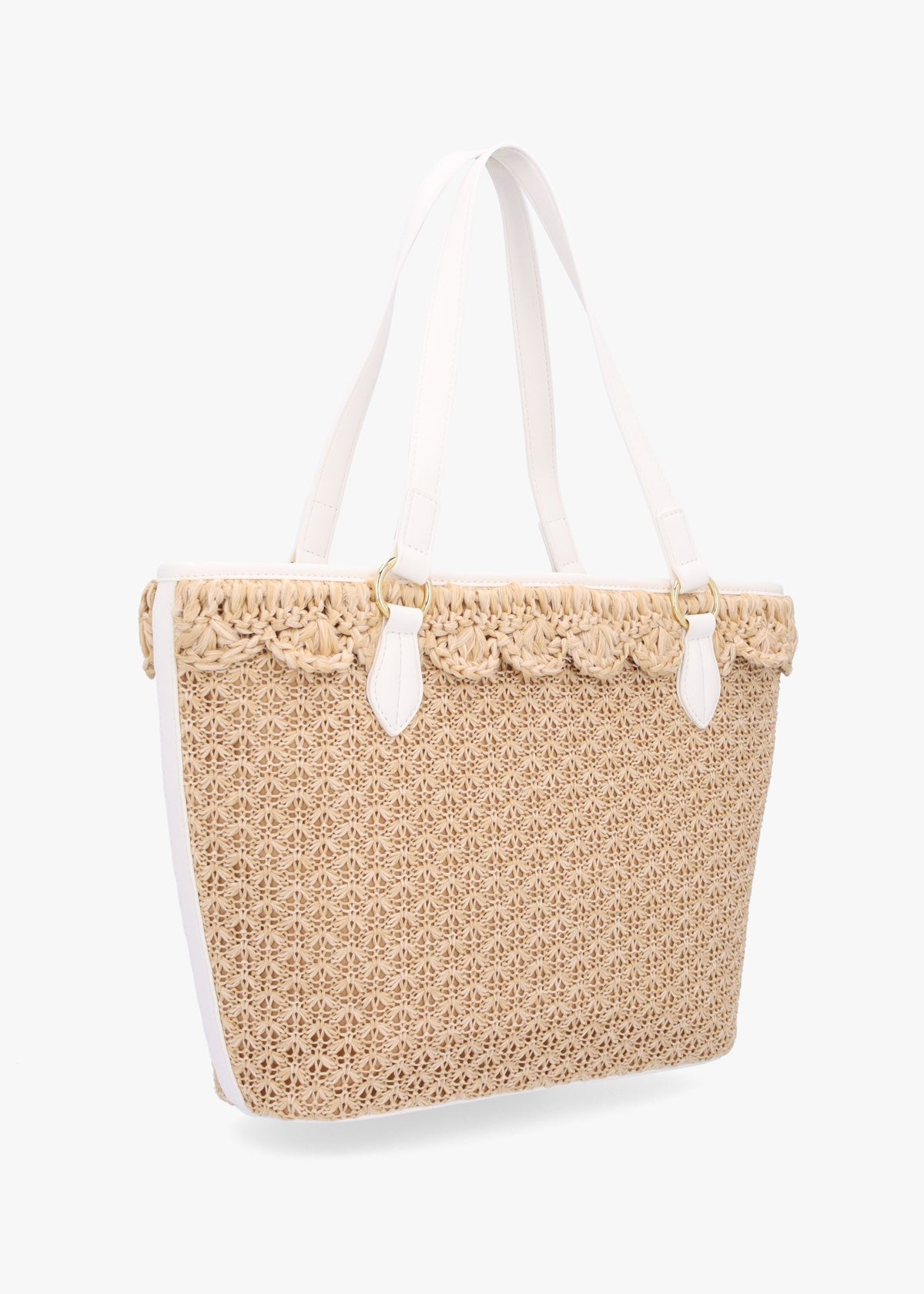 Summer Love Naturale Raffia & Bianco Tote Bag