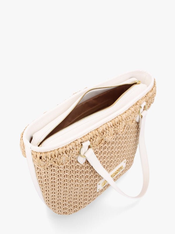 Summer Love Naturale Raffia & Bianco Tote Bag