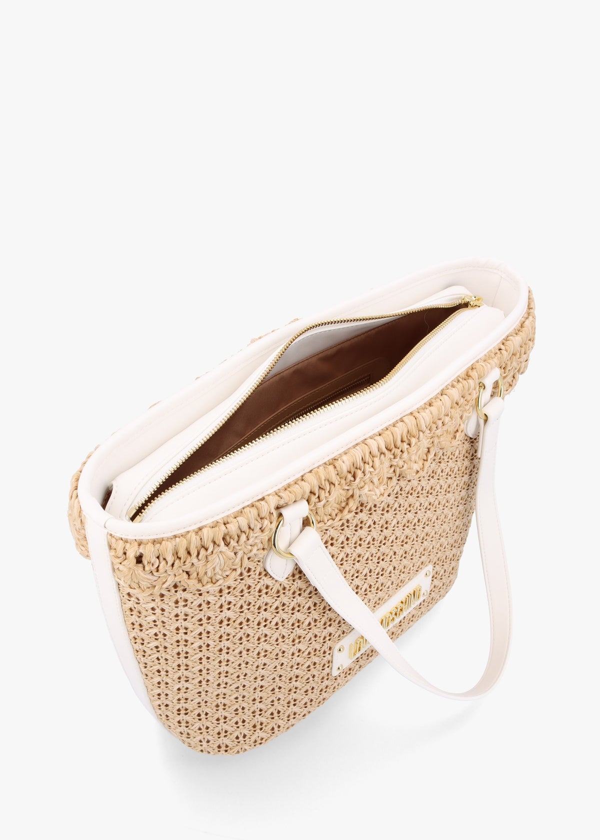 Summer Love Naturale Raffia & Bianco Tote Bag