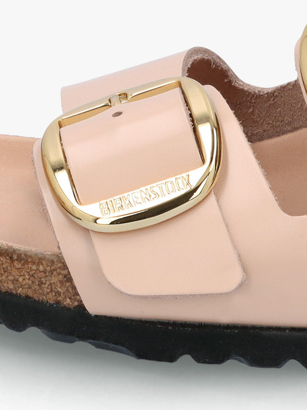 Arizona Big Buckle High Shine New Beige Two Bar Mules