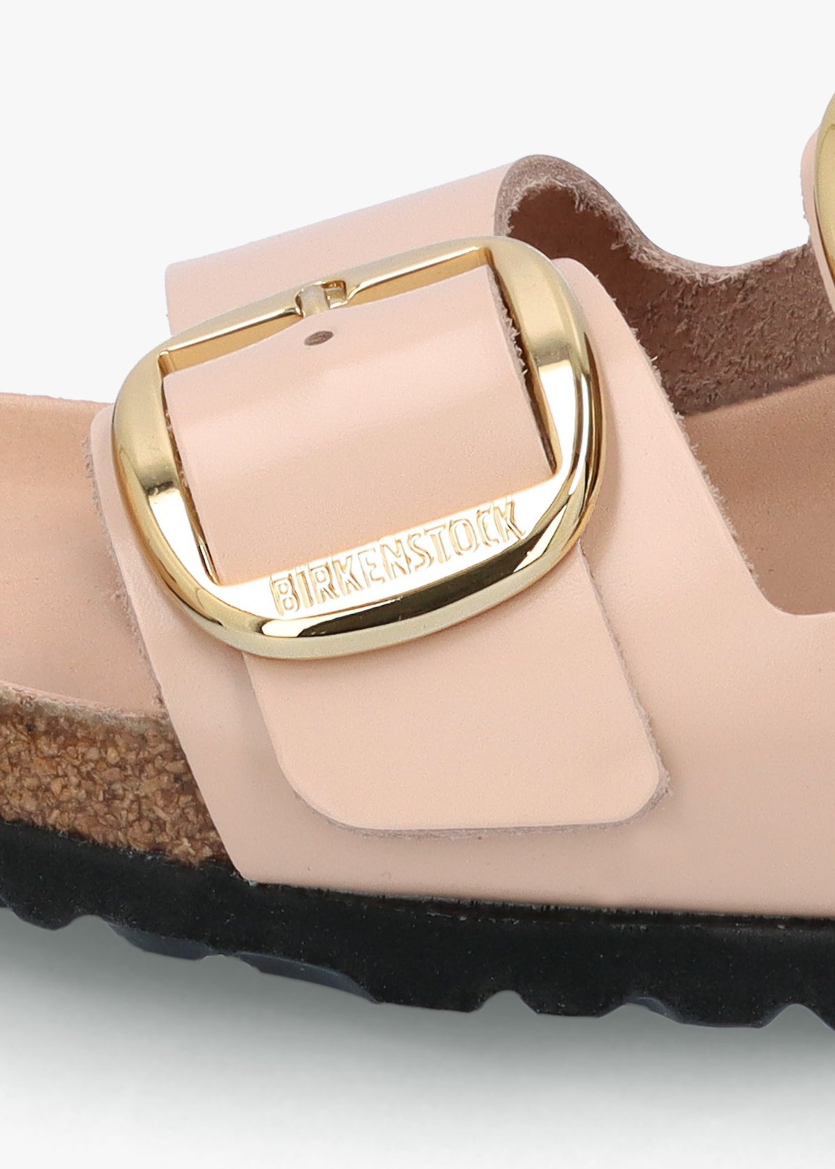 Arizona Big Buckle High Shine New Beige Two Bar Mules