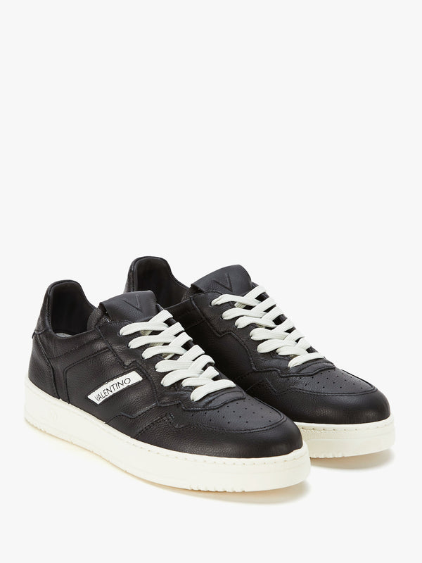 Men's Apollo Black Leather Trainers