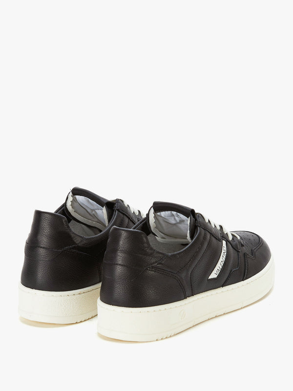 Men's Apollo Black Leather Trainers