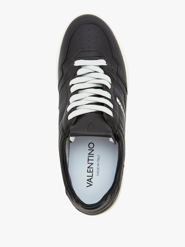 Men's Apollo Black Leather Trainers