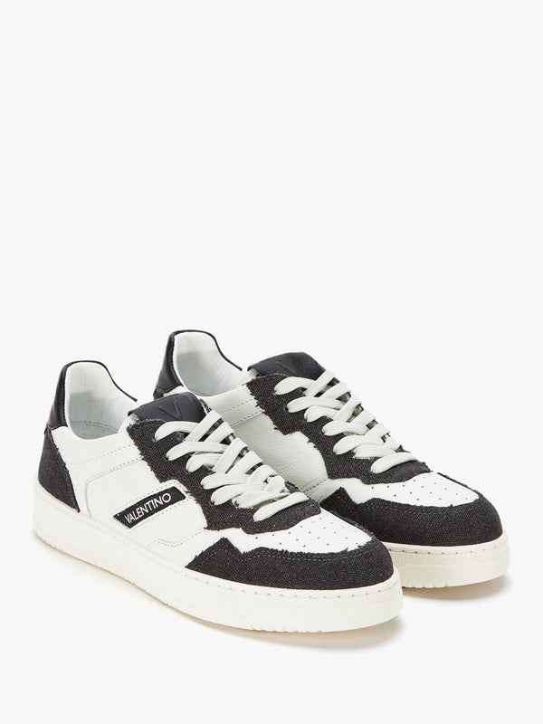 Men's Apollo Denim White Leather Trainers