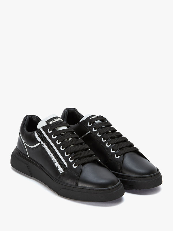 Men’s Stan S Zip Black Leather Trainers