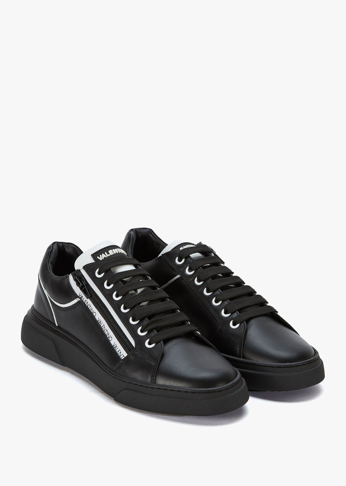 Men’s Stan S Zip Black Leather Trainers