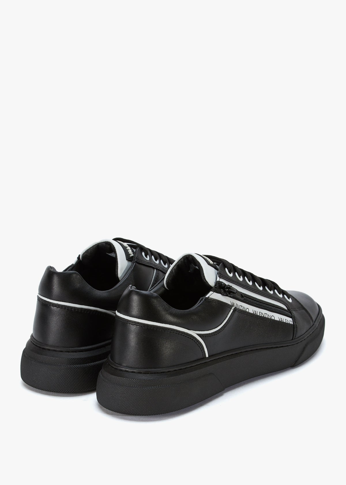 Men’s Stan S Zip Black Leather Trainers