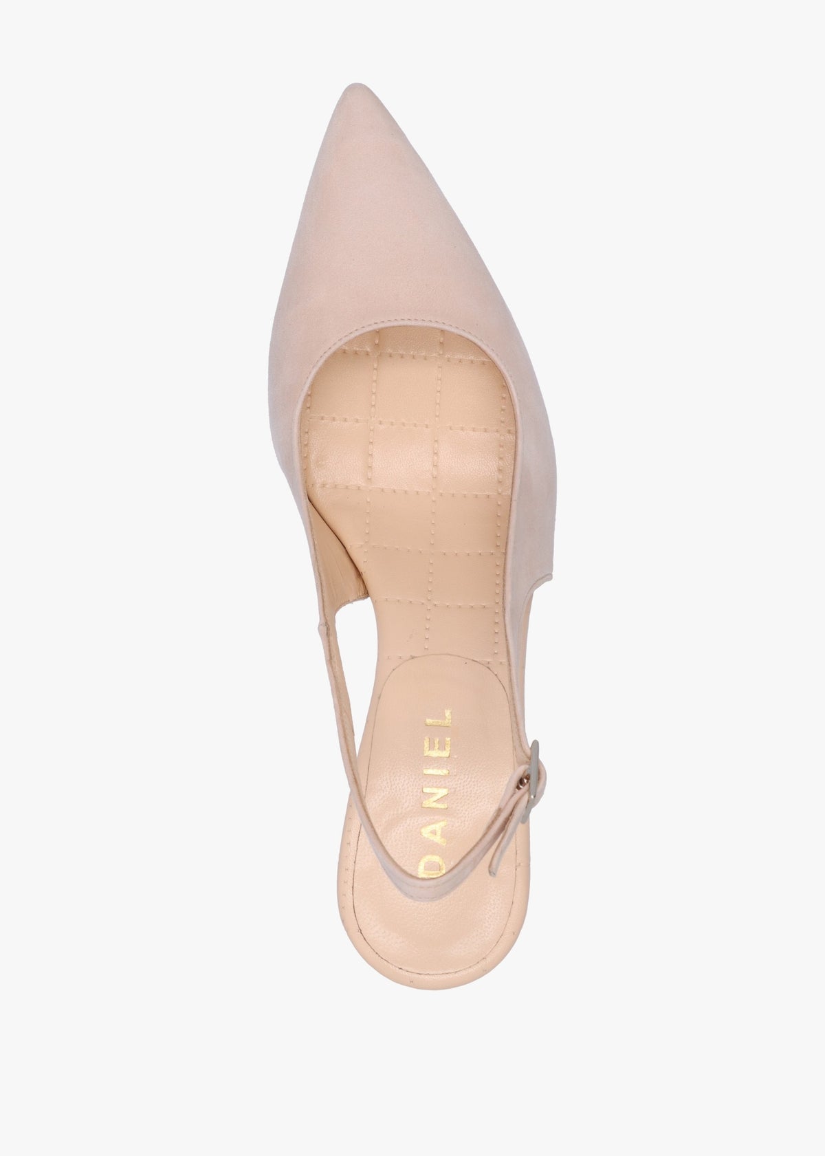 Alvie Nude Suede Heeled Sling Backs