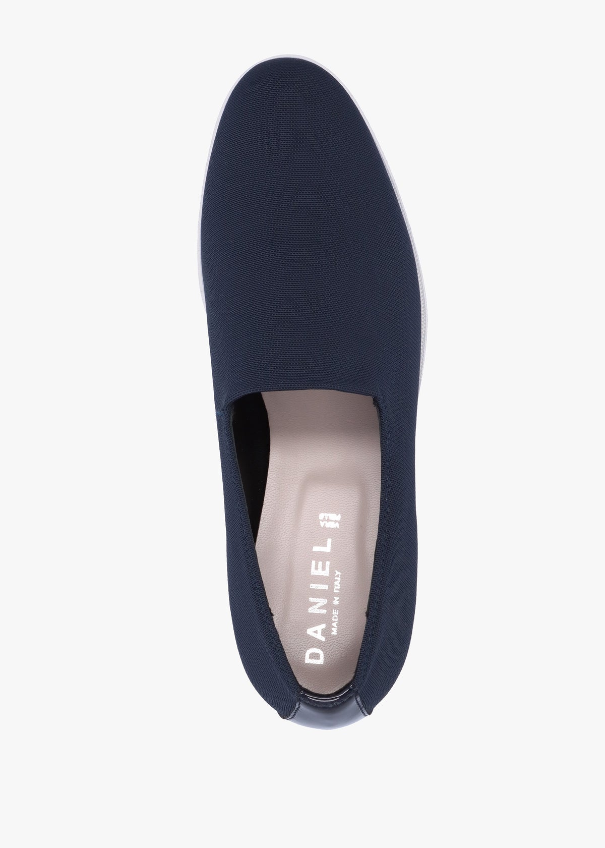Crocus Blue Fabric Low Wedge Trouser Shoes