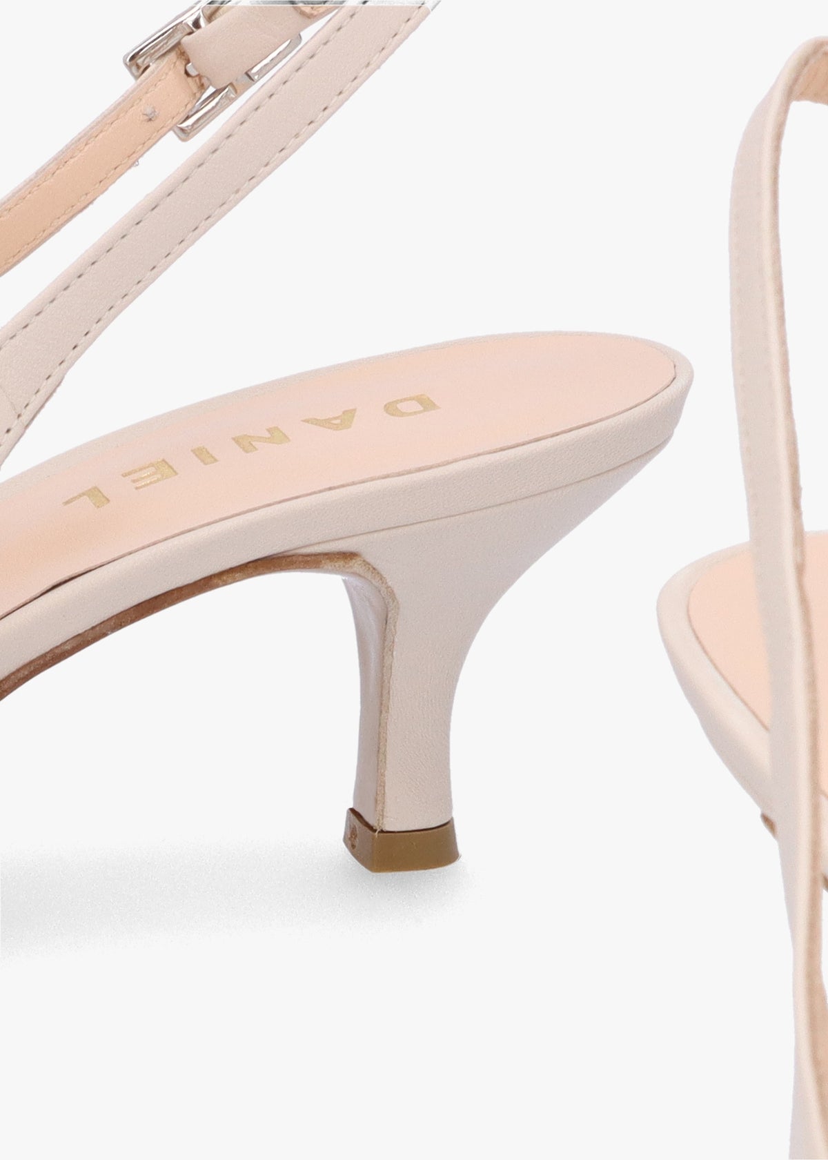 Galina Cream Leather Raffia Bow Heeled Sling Backs
