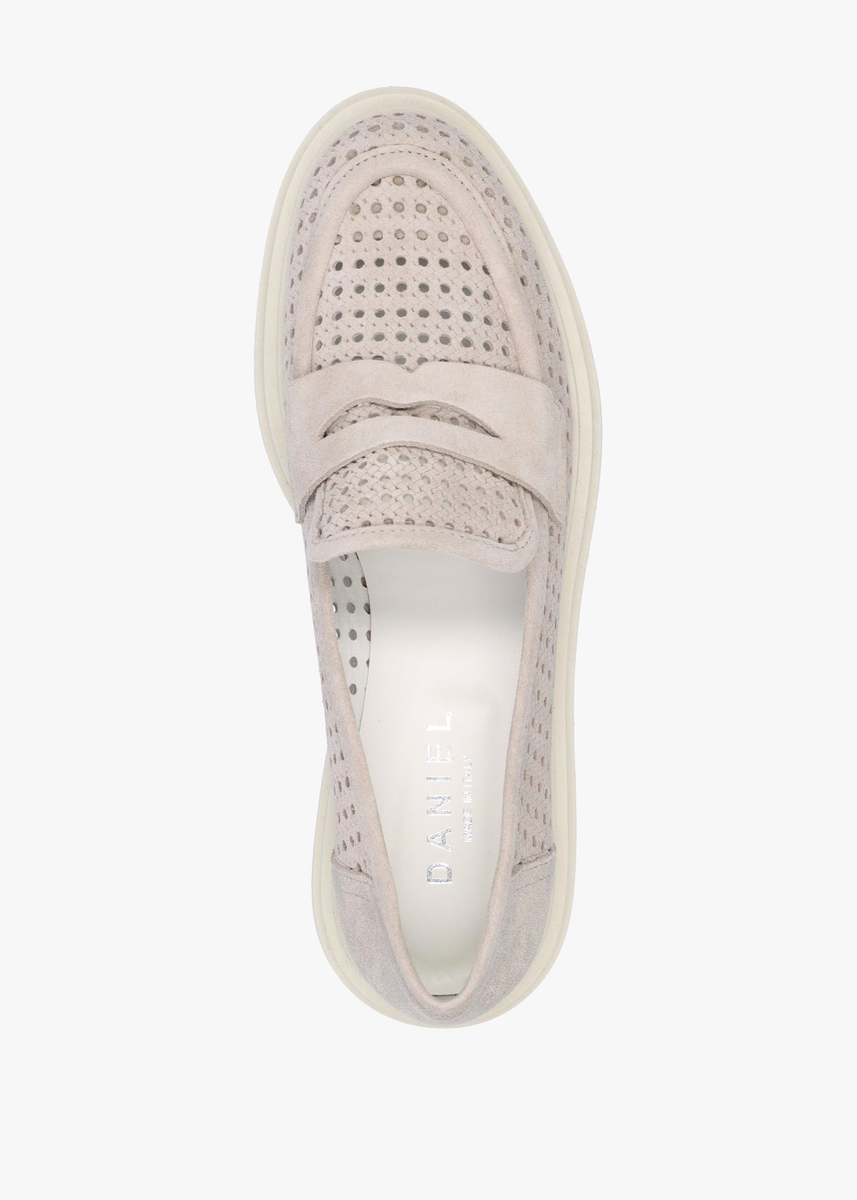 Nattie Grey Suede Perforated Chunky Loafers