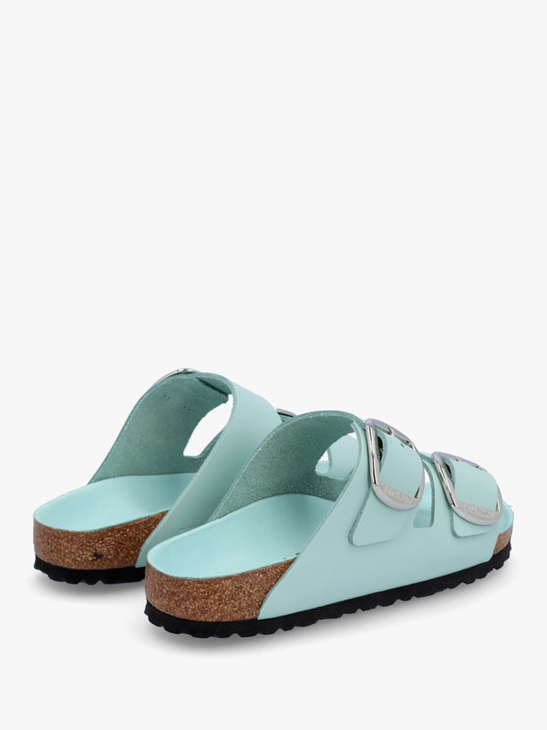Arizona Big Buckle High Shine Surf Green Two Bar Mules