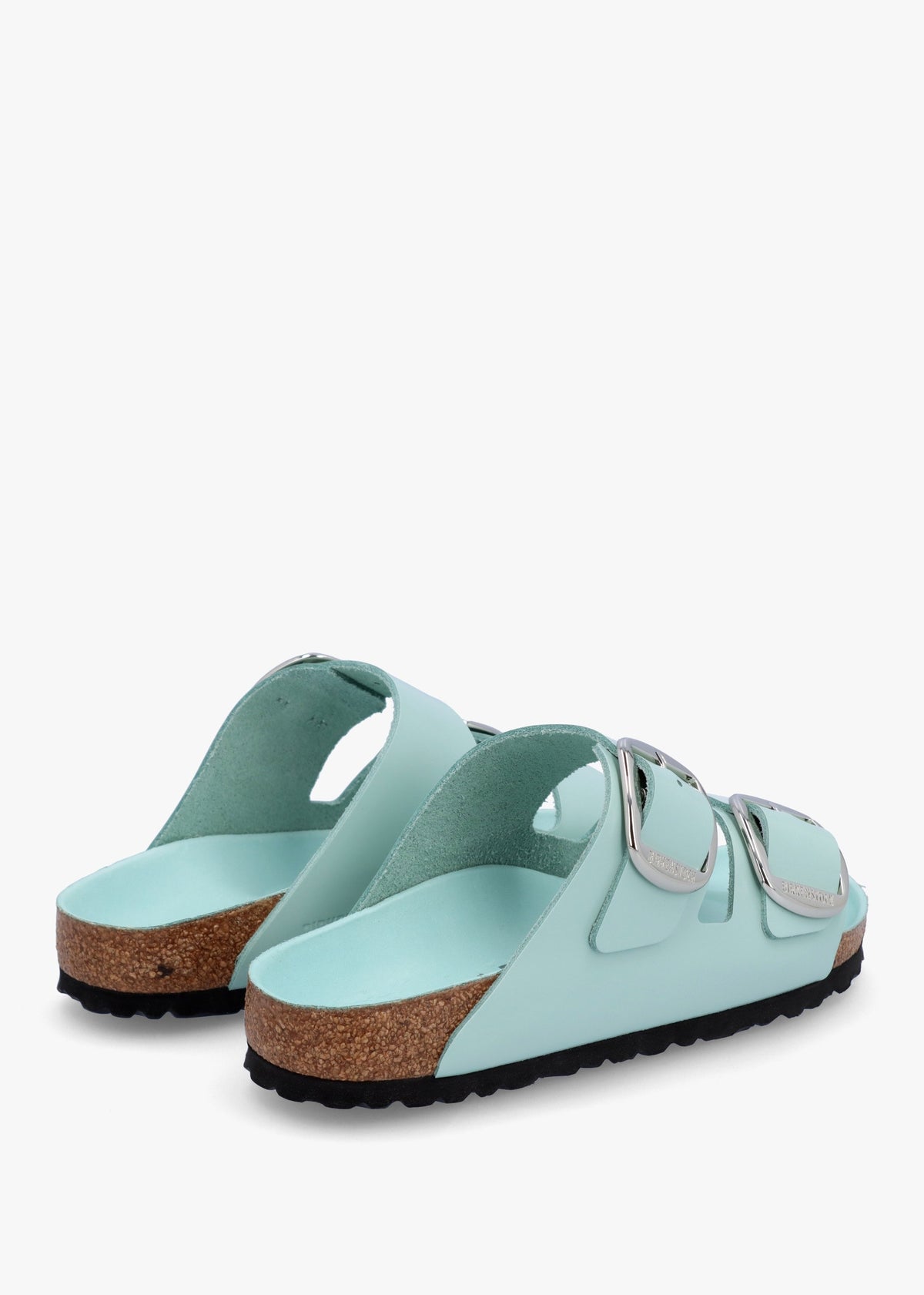 Arizona Big Buckle High Shine Surf Green Two Bar Mules