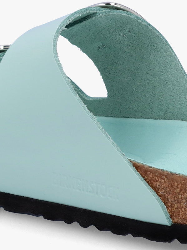 Arizona Big Buckle High Shine Surf Green Two Bar Mules